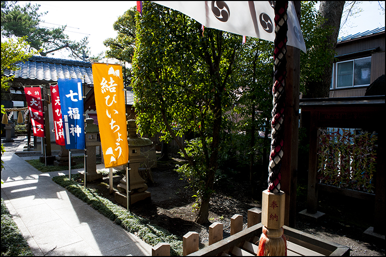 愛宕神社より大国主神社・恵比寿神社を望む